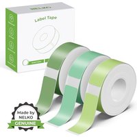 NELKO Genuine P21 Label Maker Tape, Adapted Label Print Paper, 14x40mm (0.55"x1.57"), Standard Laminated Labeling Replacement, Multipurpose, 180 Tapes