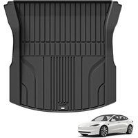 3W Boot Liner for Tesla New Model 3 2024 2025 2026 Highland, TPE All Weather Custom Fit Tesla Model 3 Cargo Liner, Dog Friendly Trunk Mat, Waterproof