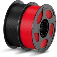 ANYCUBIC PLA Filament 1.75mm, 3D Printer Filament, Intelligent Identification, Dimensional Accuracy +/- 0.02mm, 2 Pack 1KG Reusable Spool, Black+Red 2