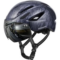 #ad Amazon Odoland_AV-UK Odoland Bike Helmet - Adult Bicycle Helmet with Detachable Magnetic Goggles Visor - Mountain Road Cycling Certified Lightweight Helmet Adjustable for