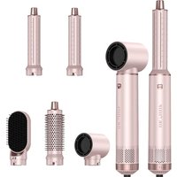 Hair Dryer Brush, 5-in-1 Hot Air Brush, Blow Dryer & Styler with Detachable Heads (Curling Wand, Volumizing Brush, Straightener, Curler), Travel Haird