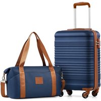 COOLIFE 55Ã35Ã20 Cabin Suitcase and Ryanair Bag 40x20x25-20L Set, Ryanair Cabin Bag with ABS Hard Shell, Lightweight Carry On Suitcase Included TSA