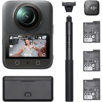 DJI Osmo 360 Vlog Combo, 360 Camera Ideal for Vloggers With Mic Mini Transmitter, Extended Battery Life With 3 Batteries, Action Camera With 1-Inch 36