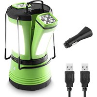 LE 3 in 1 Camping Lantern with 2 Detachable Torches, 600 Lumen, Camping Light Rechargeable or Battery Powered, Outdoor Camping Accessories for Tent, C