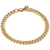 PROSTEEL Men Cuban Chain Bracelet for Men, 6 MM Width, 19-21CM Length, 316L Stainless Steel/Gold Tone/Black (Send Gift Box) 2-gold Plated 19 Centimetr