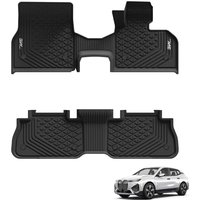 3W Floor Mats Fit for BMW iX i20 2022-2026, Odorless Thoex⢠Dog Friendly All Weather Premium Car Mats, Waterproof Anti Slip Easy To Clean Fashion De