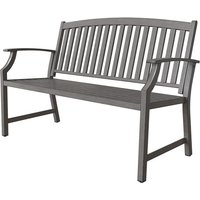 Grand patio Outdoor Bench, Garden Bench with Anti-Rust Aluminum Steel Metal Frame, Choice of Colours, Suitable for Indoor, Outdoor, Patio, Park (Gray)