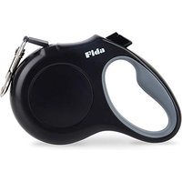Fida Retractable Dog Lead, 5m Extendable Dog Lead for Medium Dog Up to 20KG with Anti-Chew Wire | 360° Tangle Free | Strong Nylon Tape | Reflective S