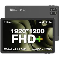 AGM T1 Android 14 Tablet 11 inch, Dual SIM 4G LTE/2.4G+5G WiFi, 128GB ROM 1TB Expand, Octa-Core Processor 7000mAh Battery, 1920x1200 IPS FHD Touchscre