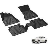 3W Floor Mats Fit for Audi, Thorex⢠All Weather Full Set Car liners and Cargo Mats, Dog Friendly Accessories Custom Fit for New Version Audi 3W-AUDI