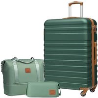 COOLIFE Suitcase Set 3 PCS - 28" Hard Shell Lightweight ABS Luggage + Travel Bag & Toiletry Bag, Large Suitcase with TSA Lock, 360° Wheels for Travel