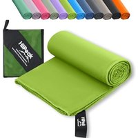 HiiPeak Microfibre Towel Compact Camping Gym towel - Quick Dry Lightweight Absorbent Sports Swimming traveling Hiking Drying Towel for Men,Women (Gree