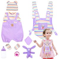 ZITA ELEMENT Baby Doll Carrier for 16-18 Inch Doll, Reborn Baby Doll Carrier with Doll Accessories for Doll Toys, Doll Carrier for Girls and Boys