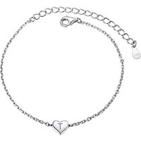 PROSILVER Women Sterling Silver Heart Initial Bracelet, Adjustable Personalised Name with S925 Stamp, Letter A to Z Alphabet Bracelet Jewelry Gift for
