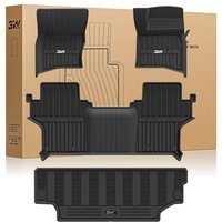 3W Floor Mats & Boot Liner Fit for Land Rover Defender 90 L663 2020-2026, TPE All Weather Custom Fit Floor Liners 1-2 Rows and Trunk Mats Full Set, Ea