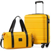 COOLIFE Cabin Suitcase, 55x40x20cm Cabin Luggage with ABS Hard Shell and Easyjet Bag 30L(45Ã36Ã20cm) Set, Carry On Suitcase with TSA Lock & 4 Wheels