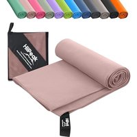 HiiPeak Microfibre Towel Compact Camping Beach Towel - Quick Dry Lightweight Absorbent Sports Gym Swimming Hiking Drying Towel for Men,Women (Rosetea-