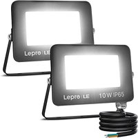 Lepro 10W LED Floodlight Outdoor, 850LM LED Security Lights, 70W Incandescent Lamp Equivalent, Waterproof IP65, Daylight White Outdoor Lights for Gard