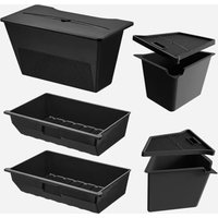 3W Trunk Storage Bins Fit for Tesla Model Y (For VIN Starting with XP7), 8PCS Under Seat and Rear Trunk Organizer Side Storage Box Rear Center Console