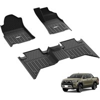 3W Floor Mats Fit for Toyota Hilux 2020-2026 (Not for Manual or Hybrid), All Weather Thorex⢠Car Protection Floor Liner, Pet Friendly Heavy Duty Car