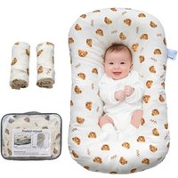 Sofoliana Baby Lounger, Newborn Lounger with Breathable & Soft Cover for Floor, Couch & Travel, 0-24 Months Newborn Babies Essentials Gifts. (2 Cover