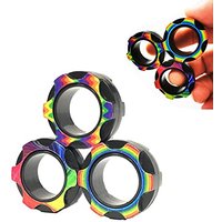 Aionly Magnetic Rings, Finger Spinner Fidget Toys, Stress Relief Gadgets for Anxiety, Magnetic Toys For Ages 4-10, Christmas Stocking Filler Gift For