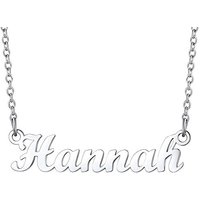 PROSTEEL Personalized Name Necklace Custom Name Pendant Dainty Jewellery Presents Gift for Women Girls Teenage Her, Stainless Steel/Gold Platd -Send G