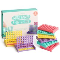 THE TWIDDLERS 8 Mini Four In A Row Board Games, 4 Assorted Colours - Multipack Perfect Mini Game Birthday Party Bag Fillers for Kids, Unisex Connect C