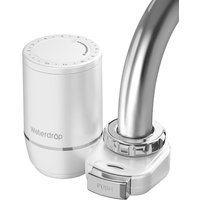 Waterdrop Water Filter Tap, Filter Life Reminder, 1200L Water Filter for Tap, Faucet Mount Water Filtration System, NSF Certified Reduces Chlorine, 1