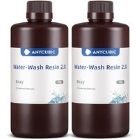 ANYCUBIC Water Washable 3D Printer Resin 2.0 with Easy Post-processing, High Precision and High Resilience, Low Odor and Anti-Yellowing 3D Resin for L