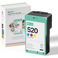 Nelko 520 Genuine Color Ink Cartridges, High-Yield Ink Cartridge Compatible with PP01 Photo Printer, Water Oxidation-Proof, Photo Printer Cartridge fo