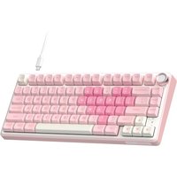 RK ROYAL KLUDGE R75 Mechanical Keyboard Wired with Volume Knob, 75% Keyboard Gasket Mounted, Hot Swappable, Creamy Sound, MDA Profile US Layout, PBT K