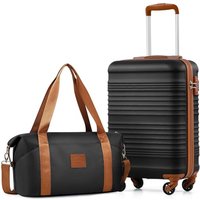 COOLIFE 55Ã35Ã20 Cabin Suitcase and Ryanair Bag 40x20x25-20L Set, Ryanair Cabin Bag with ABS Hard Shell, Lightweight Carry On Suitcase Included TSA