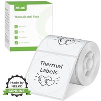 Nelko PM220 Thermal Labels, 2 inch Round, Waterproof, Multi-Purpose Tape, 1 Roll of 150 White Self-Adhesive Thermal Paper