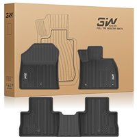 3W Car Floor Mats Fit for Toyota RAV4 XA50 2019-2025, TPE All Weather Floor Liner, Dog Friendly Black Easy to Clean Footmats, Waterproof Anti Slip Car