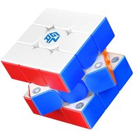 GAN356 M E Magnetic 3x3 Speed Cube,Magic Cube Professional Fast Smooth Turning with Turbo Magnet Capsule 2.0 and GES Pro+ for Kids & Adults(UV Coated)