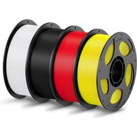 ANYCUBIC PLA Filament 1.75mm, 3D Printer Filament, Intelligent Identification, Dimensional Accuracy +/- 0.02mm, 4 Pack 1KG Reusable Spool, White+Black