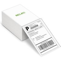 Thermal Direct Shipping Label (Pack of 500 4x6 Fan-Fold Labels), NELKO Thermal Labels for Thermal Printer Compatible with NELKO PL70E Label Printer, C