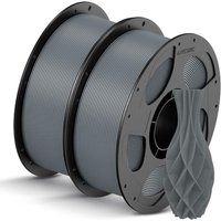 ANYCUBIC PLA Filament 1.75mm, 3D Printer Filament, Intelligent Identification, Dimensional Accuracy +/- 0.02mm, 2 Pack 1KG Reusable Spool, Gray+Gray 2