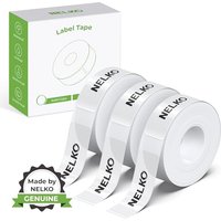 NELKO Genuine P21 Label Maker Tape, Adapted Label Print Paper, 14x40mm (0.55"x1.57"), Standard Laminated Office Labeling Tape Replacement, Multipurpos