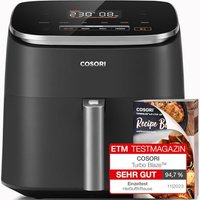 Cosori Air Fryer TurboBlaze 6L, Serves 3â6, 9-in-1 Fast & Energy-Saving, 5 Fan Speeds, 30â230°C, Quiet,Non-stick, Dishwasher-Safe, Recipe Book In