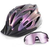 #ad Amazon Odoland_AV-UK Odoland Flash Bike Helmet with Cycling Sunglasses - Adult Cycling Helmets for Road Bike Mountain Bike - Adjustable Lightweight Cycling Helmet for Men