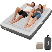HiiPeak Inflatable Mattress, Air Bed, Double Airbed with Built in Pump, Blow Up Mattress, Folding Guest Bed Self Inflating with Suede Surface for Camp
