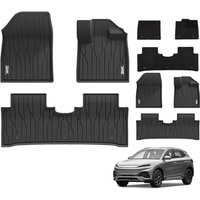 3W Floor Mats with Carpets Fit for 2022-2026 BYD ATTO 3 YUAN, All Weather Dog Friendly TPE Car Floor Liner, Waterproof Anti-Slip Easy to Clean Heavy D