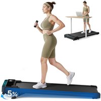 MERACH Walking Pad Treadmill with 0-5% Incline, Under Desk Treadmill Space-Saving Design, Remote Control & App, One-Piece Molded, 265 lbs Capacity, Wa