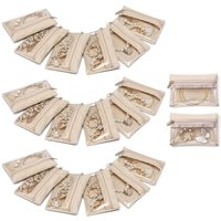 Vlando 20 Pcs Travel Velvet Jewellery Pouch with Zipper Clear Travel Jewellery Bag Jewellery Travel Organiser for Travel Business Trip 20 Bag