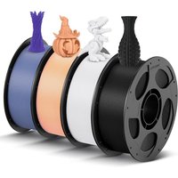ANYCUBIC PLA Filament 1.75mm, 3D Printer Filament, Intelligent Identification, Dimensional Accuracy +/- 0.02mm, 4 Pack 1KG Reusable Spool, Black+White