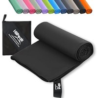 HiiPeak Microfibre Towel Compact Camping Gym towel - Quick Dry Lightweight Absorbent Sports Swimming traveling Hiking Drying Towel for Men,Women (Blac