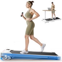 MERACH Walking Pad Treadmill with 0-5% Incline, Under Desk Treadmill Space-Saving Design, Remote Control & App, One-Piece Molded, 265 lbs Capacity, Wa