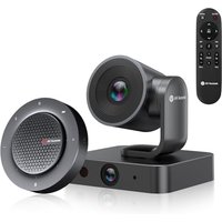4K Conference Room Camera System, AI Auto-Tracking PTZ Camera 3x Optical/5x Digital Zoom with Bluetooth Speakerphone Set, 120° Wide-Angle, 16-Foot Mi